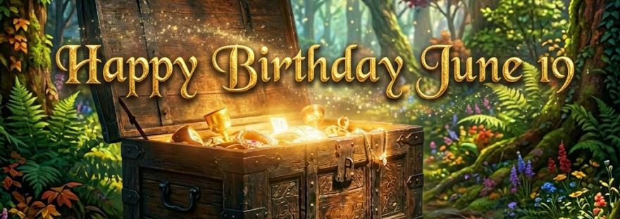 Open wooden treasure chest with glowing gold and jewels inside in a dark stone cellar